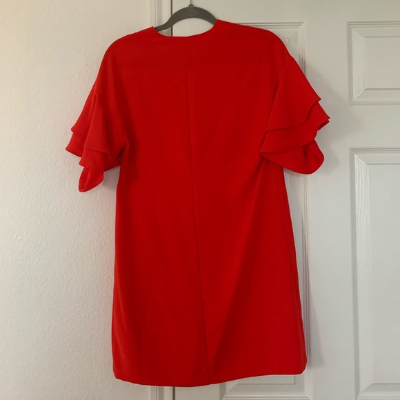 Zara Red Ruffle Dress - Picture 2 of 2